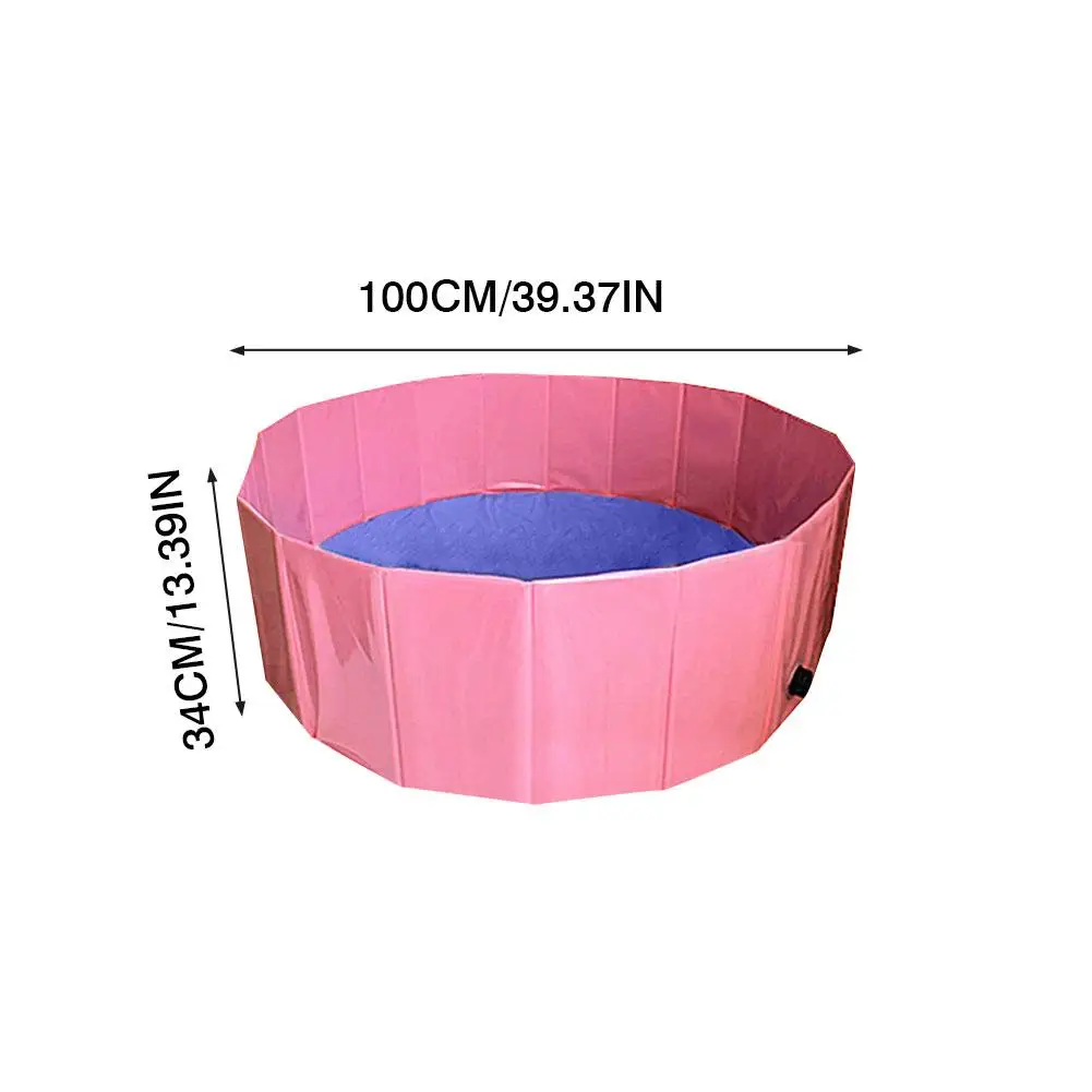 

Pet Swimming Pool Foldable Dog Bathing Tub Water Pool Outdoor Leakproof Pet Paddling Pool Round PVC Pool For Dogs Cats Kids