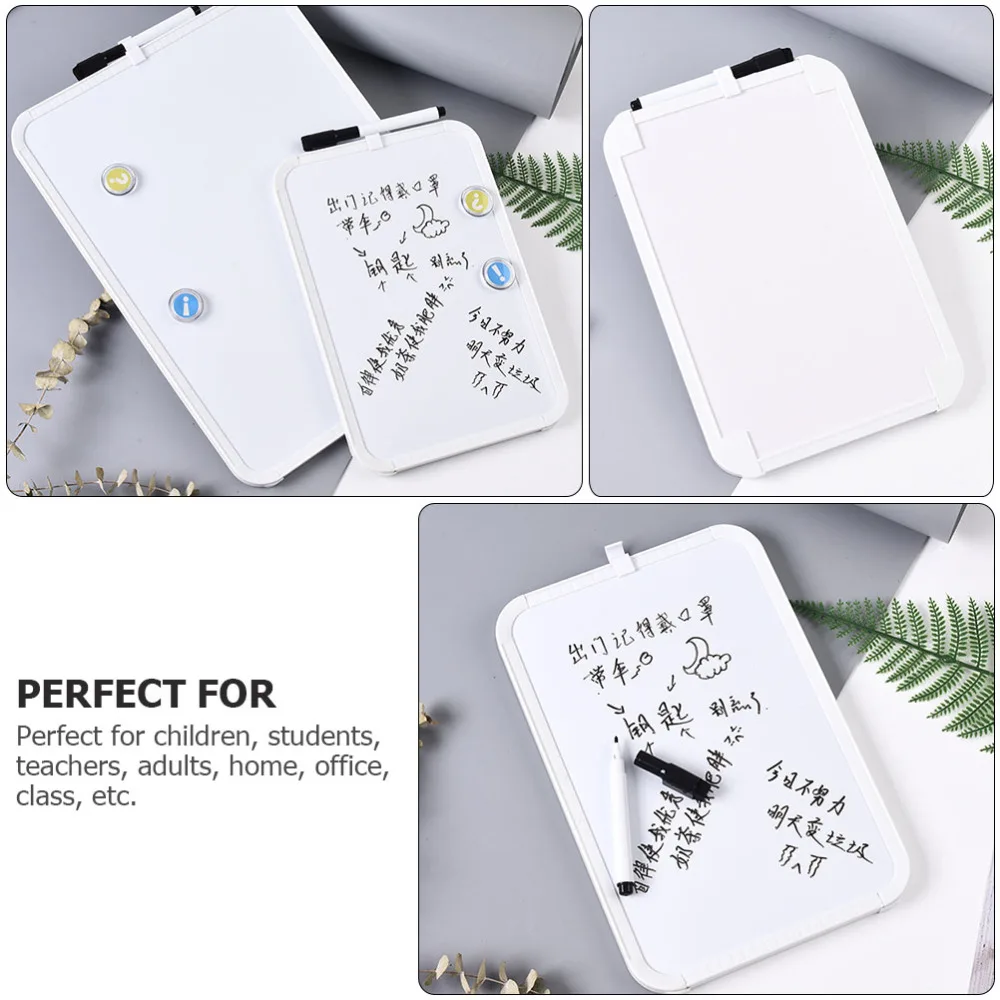 

1pc Magnetic Whiteboard Erasable Single-sided Drawing Whiteboard with Pens