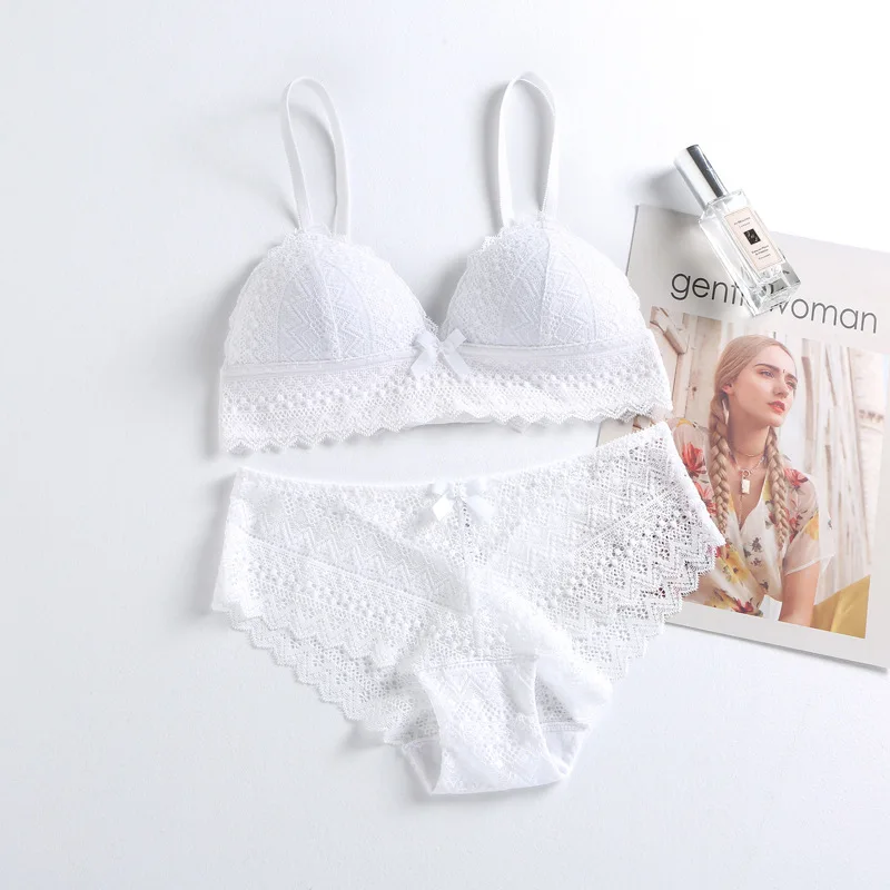 Кружевной треугольный бюстгальтер для девочек с глубоким V образным вырезом