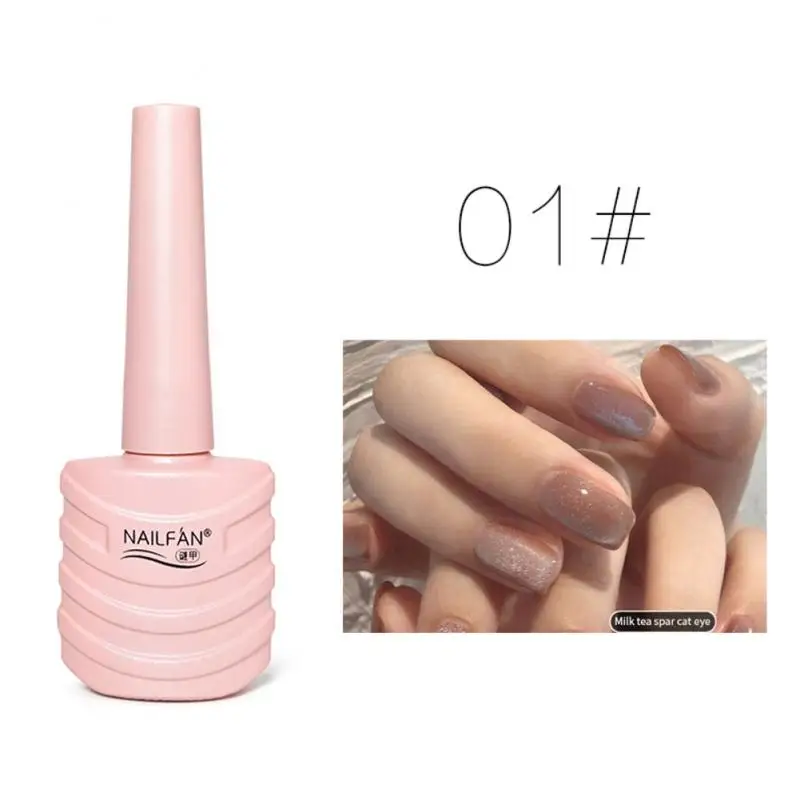 Популярный клей для ногтей nailfan молочный чай кошачий глаз смузи широкий