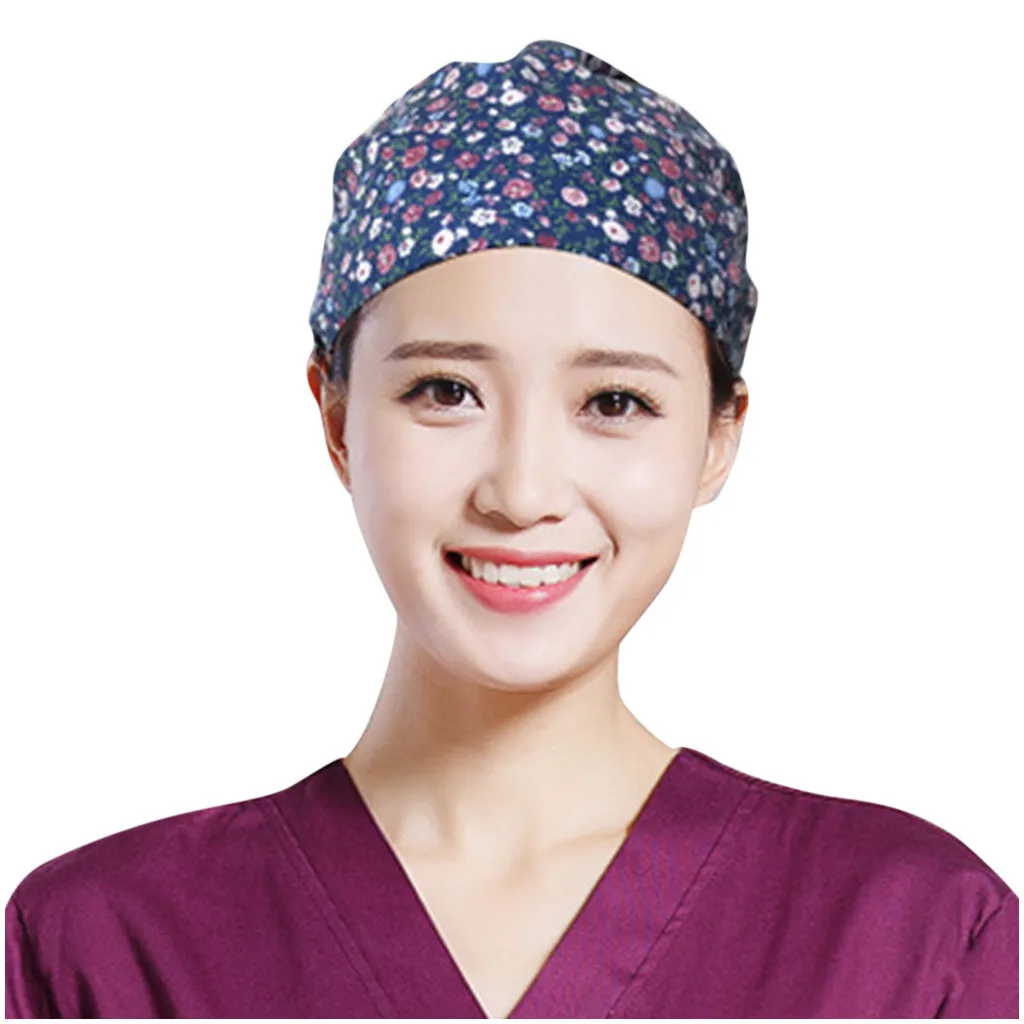 Fashion Work Hat Casual Scrub Cap Printed Cotton Operating Room Doctor Nurse Beautician Dustproof Gourd Hot Sale | Тематическая