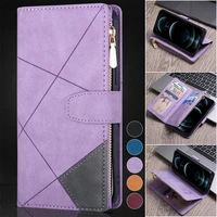 zipper wallet line stitching doka leather case for xiaomi 11 11x poco x3 gt f3 m3 pro redmi note 9 9s 9t 10 10s 10t phone cover