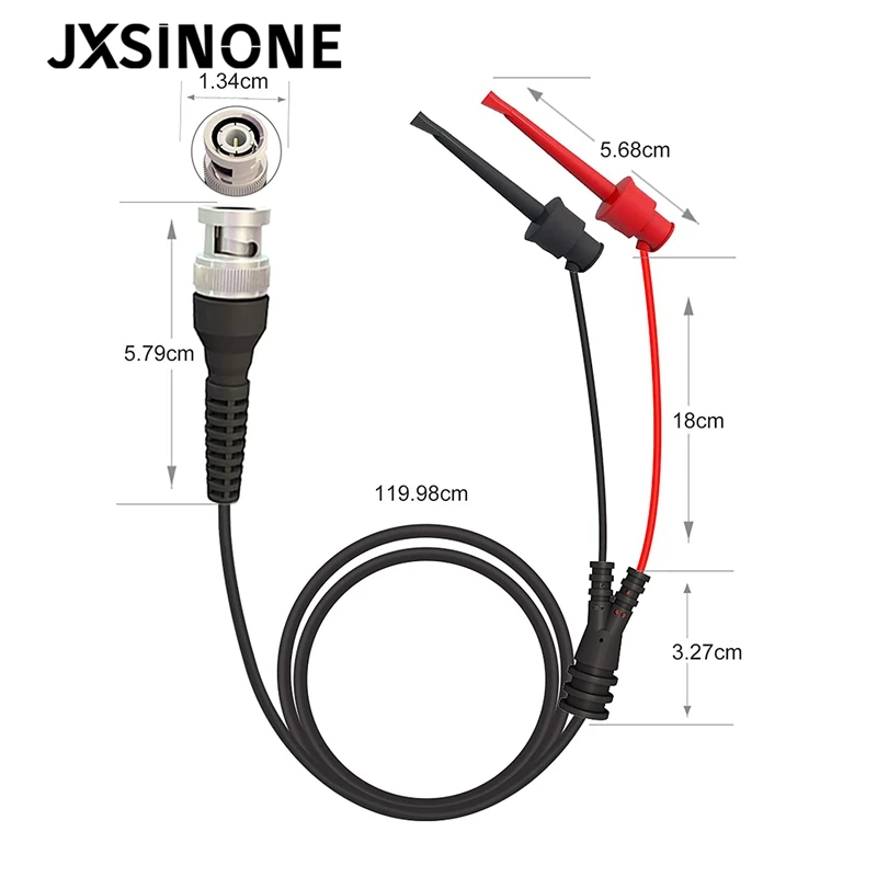 Штепсельная Вилка JXSINONE P1007B BNC Q9 для двух зажим с крючком испытания зондов кабель