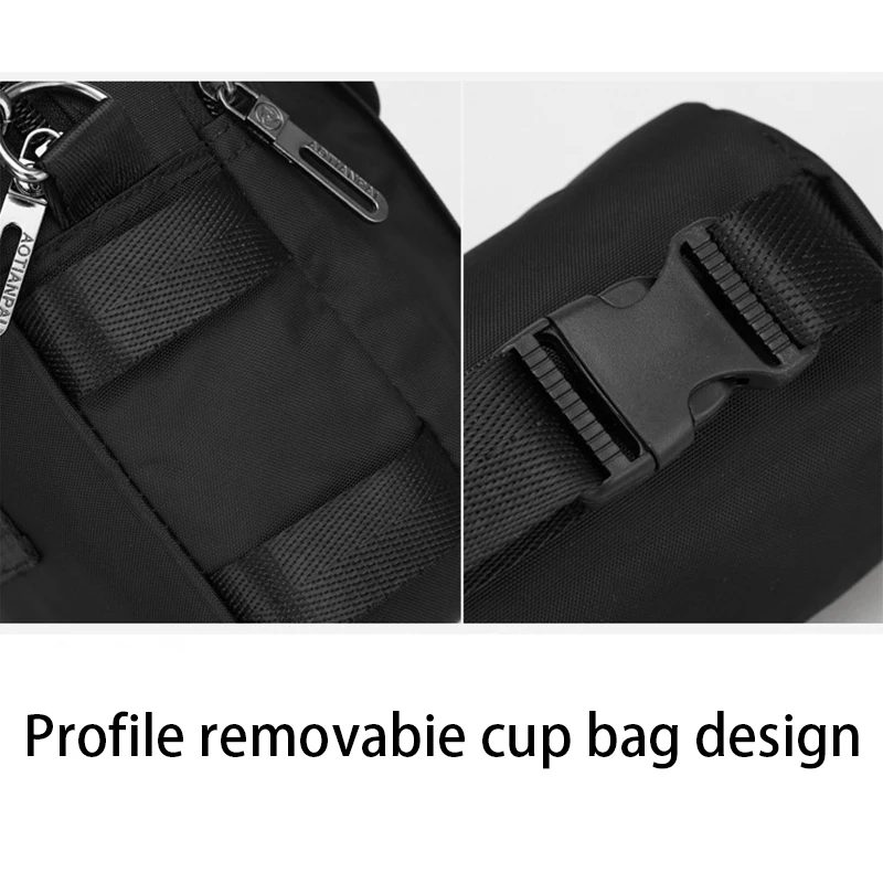 Повседневная сумка через плечо для мужчин нейлоновая сумка-мессенджер с боковым