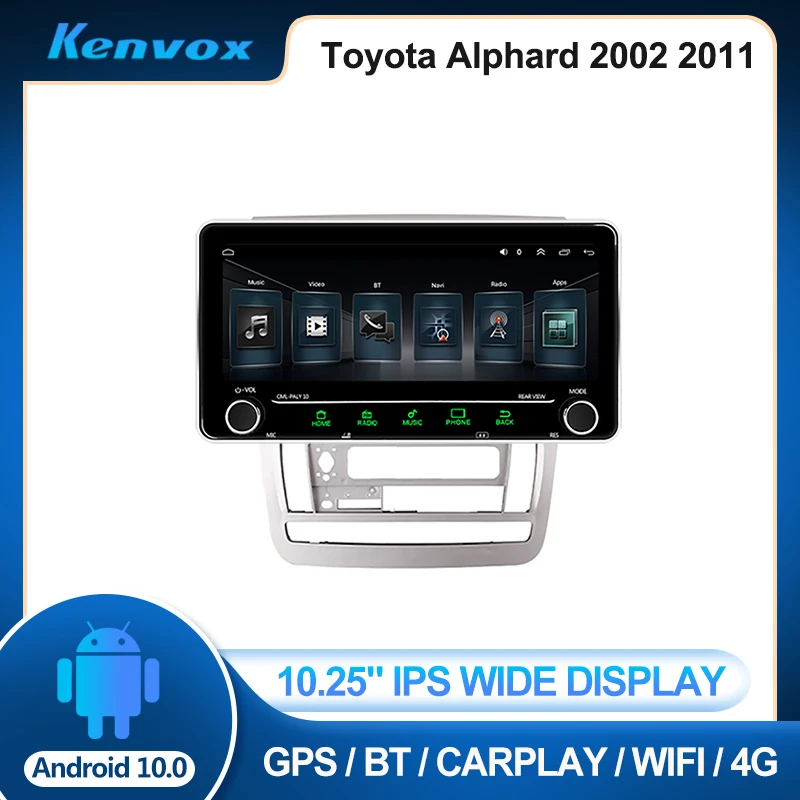

Автомагнитола 2 din, 10,25 дюйма, IPS, Android, для Toyota Alphard 2002 2011