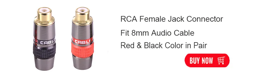 10 шт./лот RCA Женский Разъем провода разъем позолоченный усилитель динамик RCA разъем AV Phono кабель провода разъем 5 пар красный+ черный