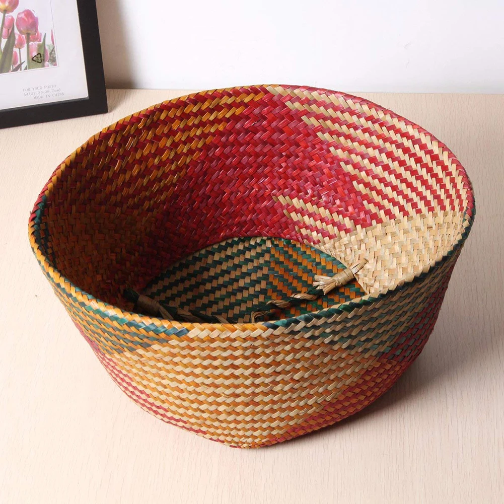 

Woven Baskets, Seagrass Plant Pot Belly Basket for Indoor Plants