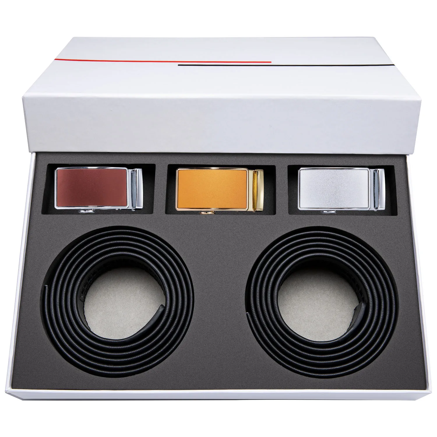 Мужской пояс подарочный набор из натуральной кожи крупного рогатого скота