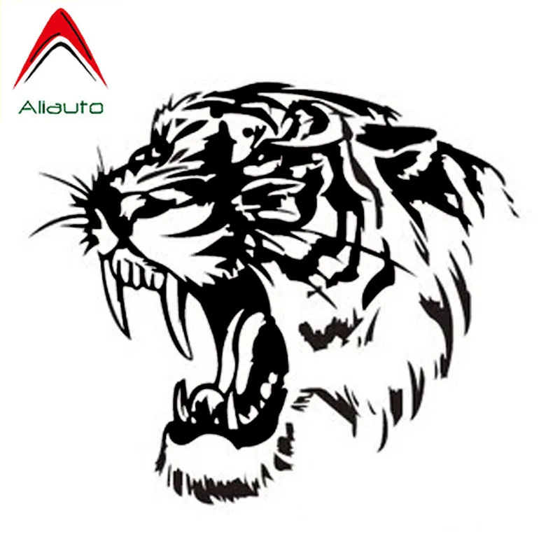 

Aliauto Reflective Car Sticker Tiger Head Motorcycle Automobile Decoration Accessories Waterproof Sunscreen Decals PVC,25cm*25cm