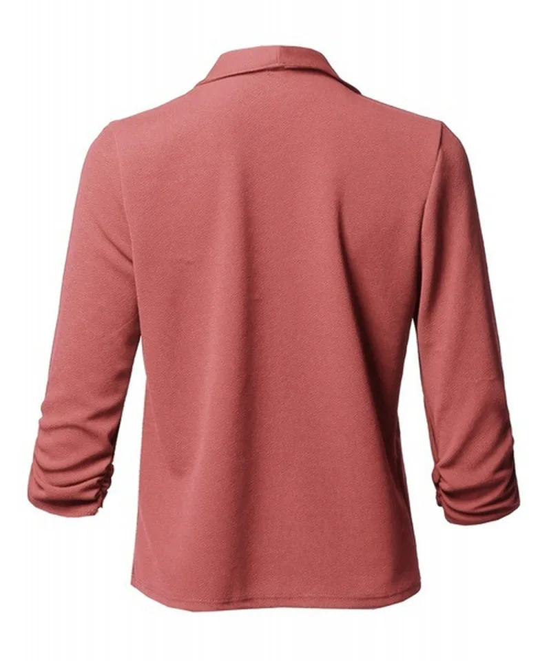 Женские сплошные блейзеры пальто Кардиган с длинным рукавом женские и куртки