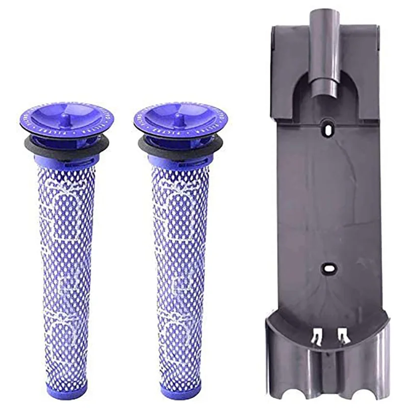 

Replacement Docking Station Holder HEPA for Dyson V7 V8 Vacuum Cleaners - Wall Mount Bracket and 2 Pre Filters Parts Kit