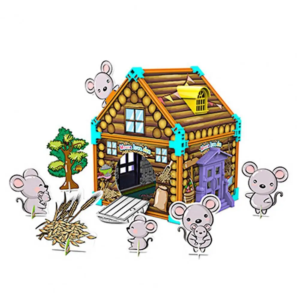 Jigsaw Cartoon Animal Design Painting Coloring Toy Children DIY Educational 3D Puzzle Parent-Child Interactive Game Toys | Игрушки и