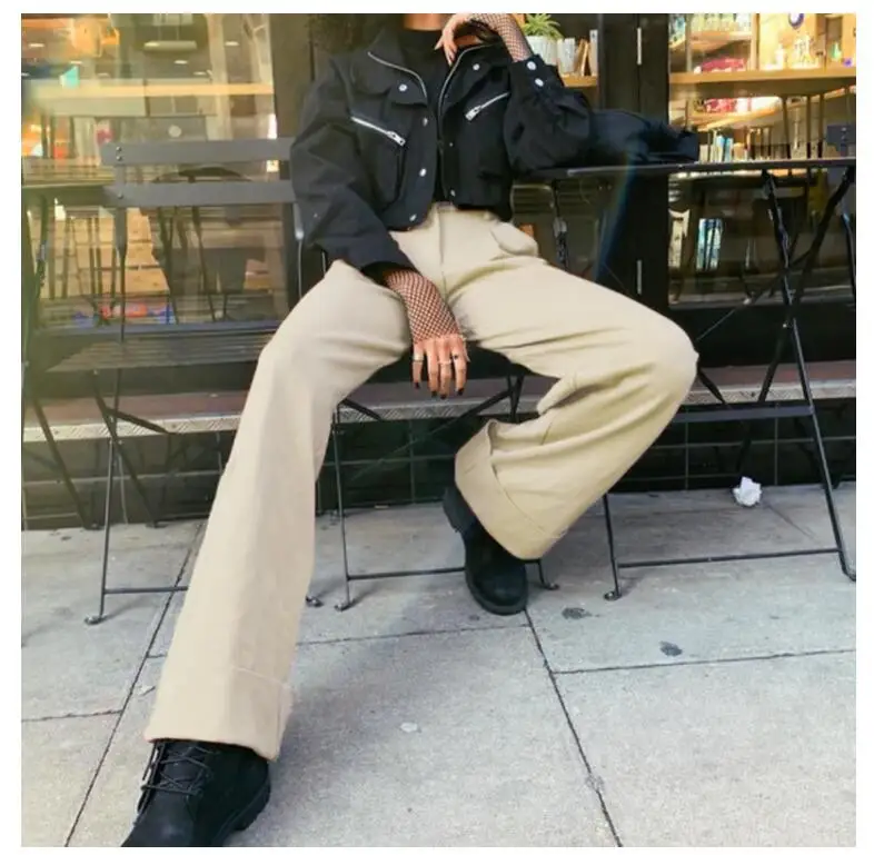 

Женские широкие брюки, повседневные брюки знаменитостей, уличные брюки, мода 2020, бесплатная доставка