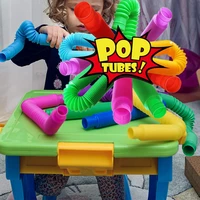 colorful heavy duty for construction building construction toys for stress autism toys mini pop tube sensory fidget toy