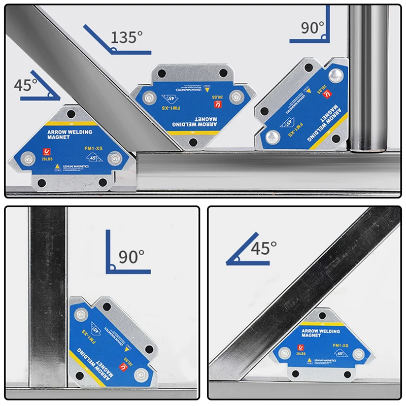 

2pcs Magnetic Welding Holders Multi-angle Solder Arrow Magnet Weld Fixer Positioner Ferrite Holding Auxiliary Locator Tools