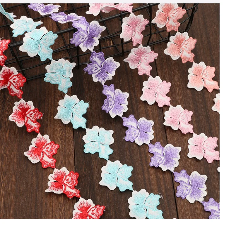 

1 ярд, вышитая кружевная ткань diy4.5 см, аксессуары для украшения детской одежды, кружево