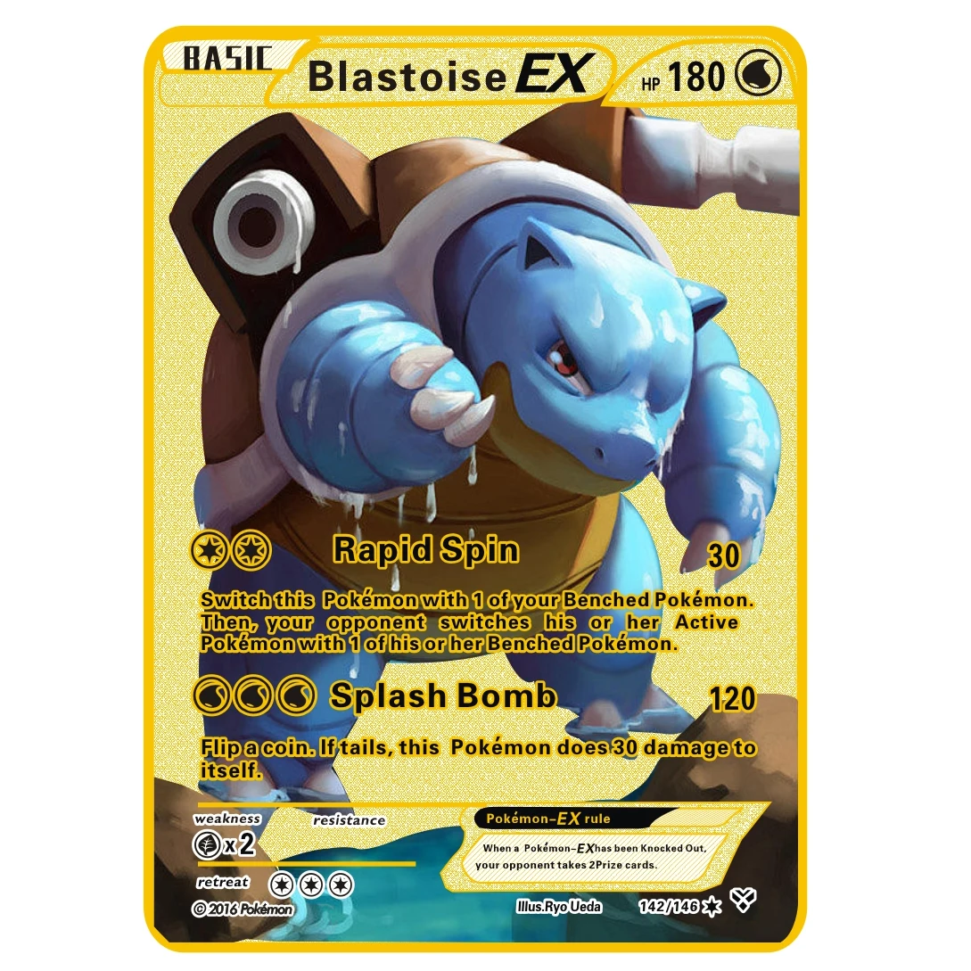 in stock pokemon metal cards in spanish vmax pokemon cards original bikachu charizard golden cards collection game children toy free global shipping