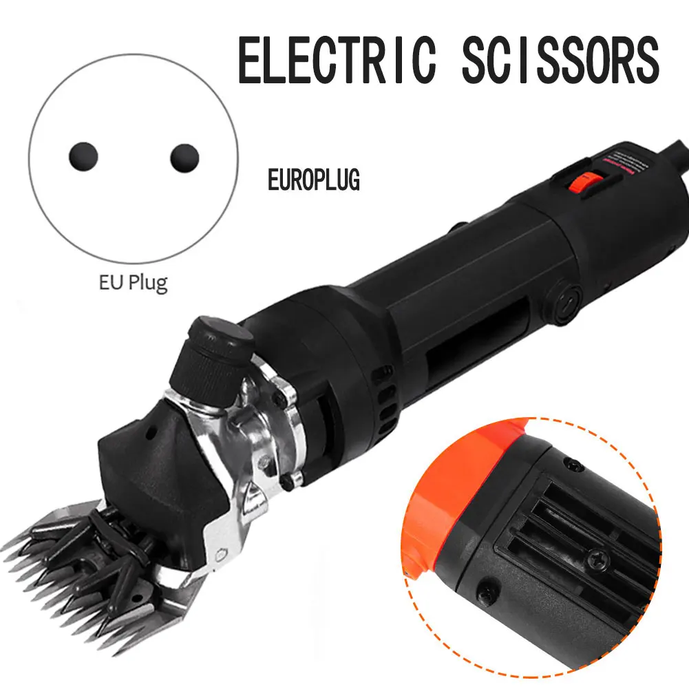 

220V EU Plug Electric Sheep Pet Hair Clipper Shearing Kit Shear Wool Cut Goat Pet Animal Shearing Supplies Farm Cut Machine