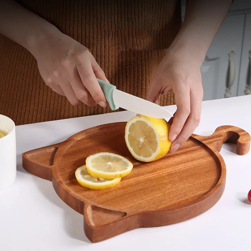 Милая Бытовая доска для разделки из массива дерева с защитой от плесени тарелка