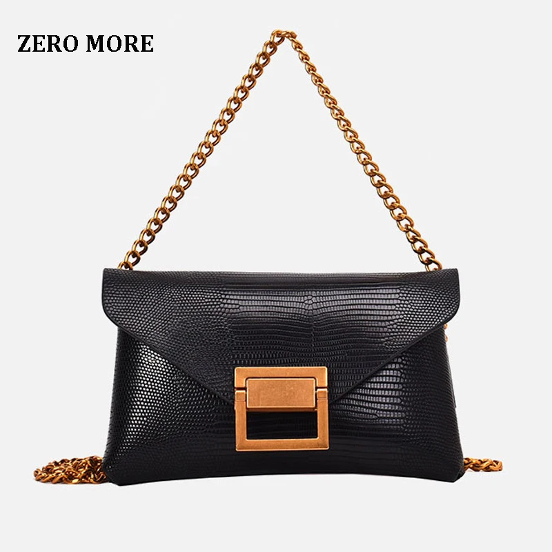 ZERO MORE Маленькая женская сумка 2019 с рисунком ящерицы на груди замке дизайнерская