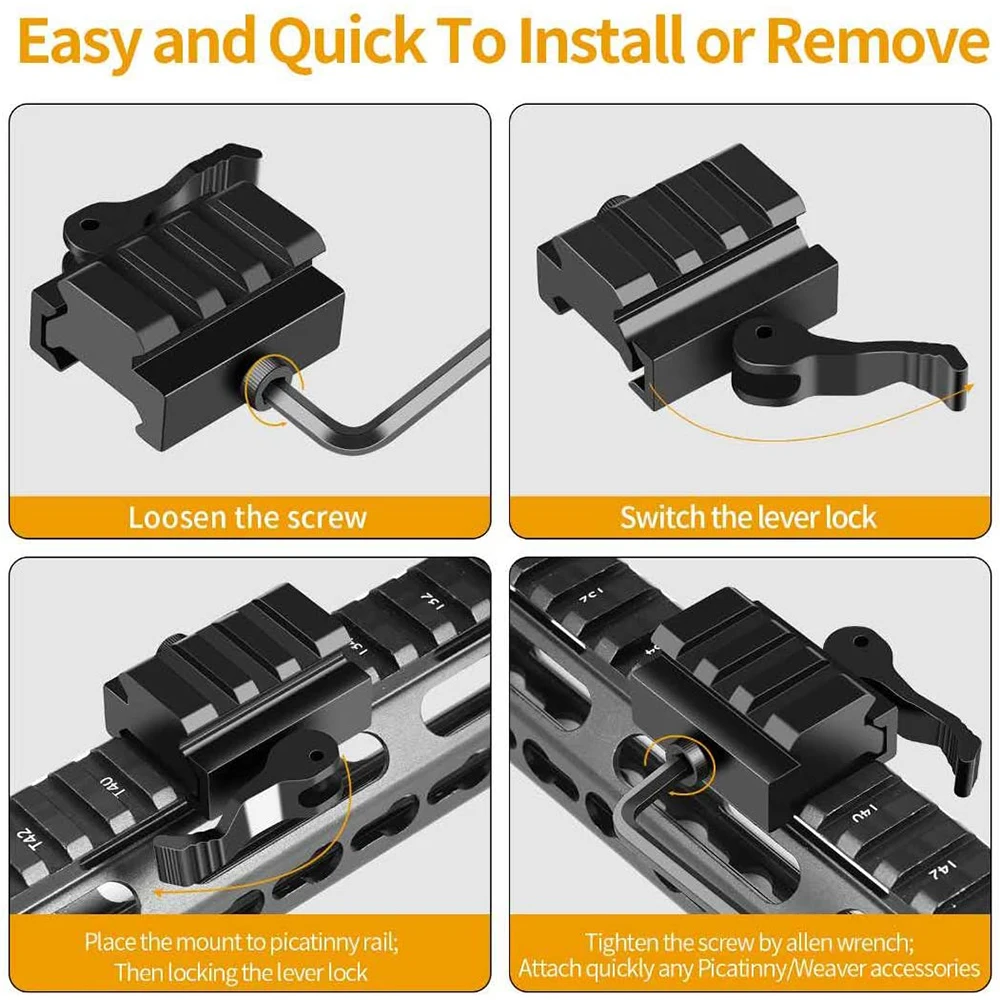 Тактический 3 слота 5 слотов QD быстросъемный рычажный замок крепление 20 мм