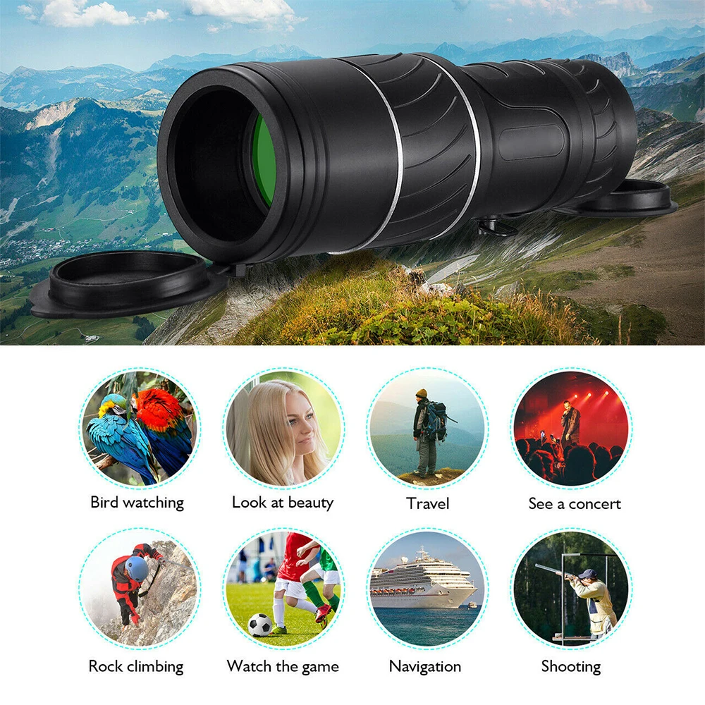 

Monocular 40x60 Powerful Binoculars High Quality Zoom Great Handheld Telescope Lll Night Vision Military HD Professional Hunting