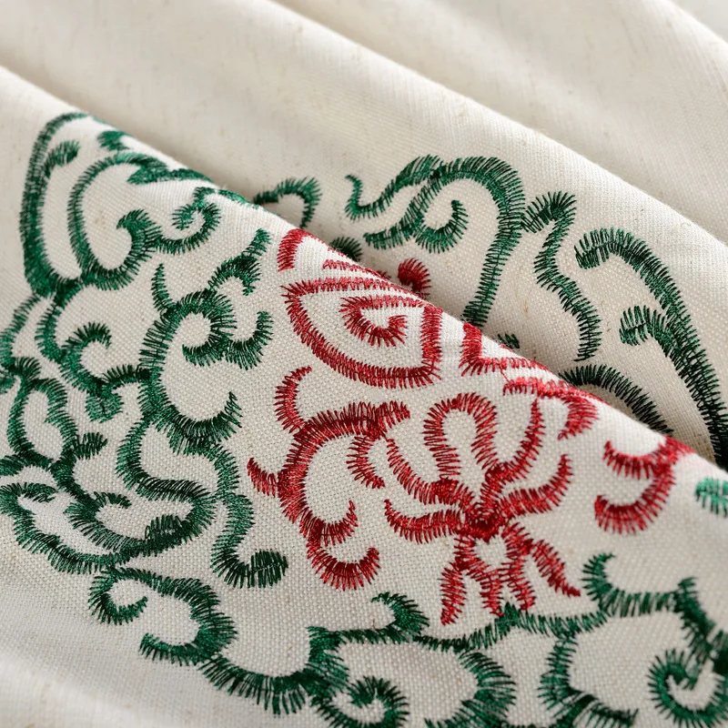 

Modern Simple Chinese style Curtains for Living Room Bedroom Cotton Embroidery Curtains Fabrics