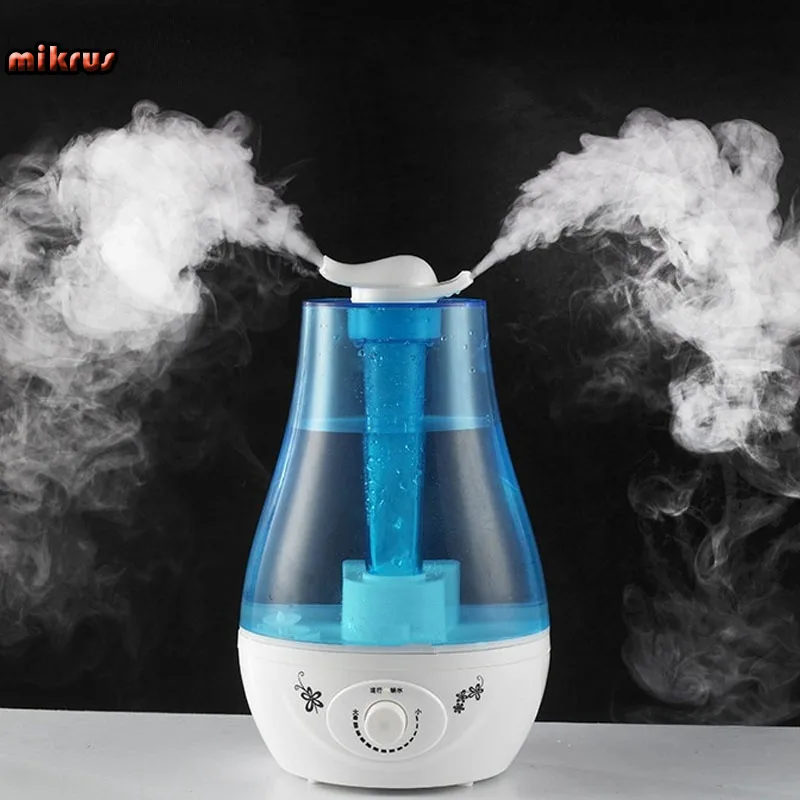 3000ML Ultrasonic Air Humidifier Double Sprayers for Home Office Baby Room Big Mist Volume Fog Mist Maker Essential Oil Diffuser