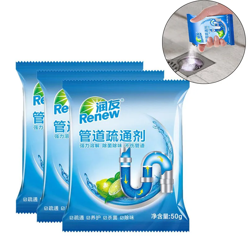 

New Powerful Pipe Dredging Agent Powerful Sink Drain Cleaner For Kitchen Sewer Toilet Brush Closestool Clogging Cleaning Tools