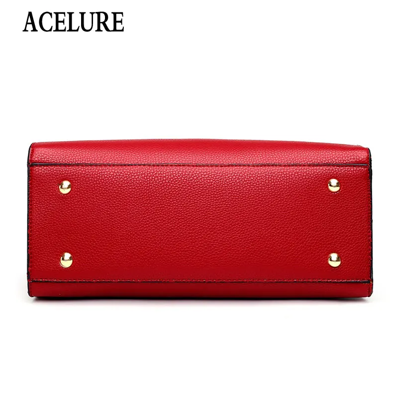 

ACELURE New Fashion Doll Decor Women Bags Solid PU Leather Large Shoulder Messenger Bags Elegant Ladies Handbags DropShipping