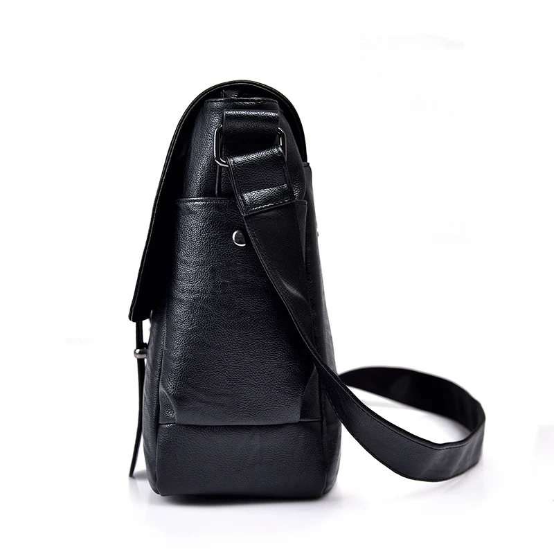 simple men briefcase business pu leather computer bag men handbag portable zipper shoulder laptop bag men business crossbody bag free global shipping