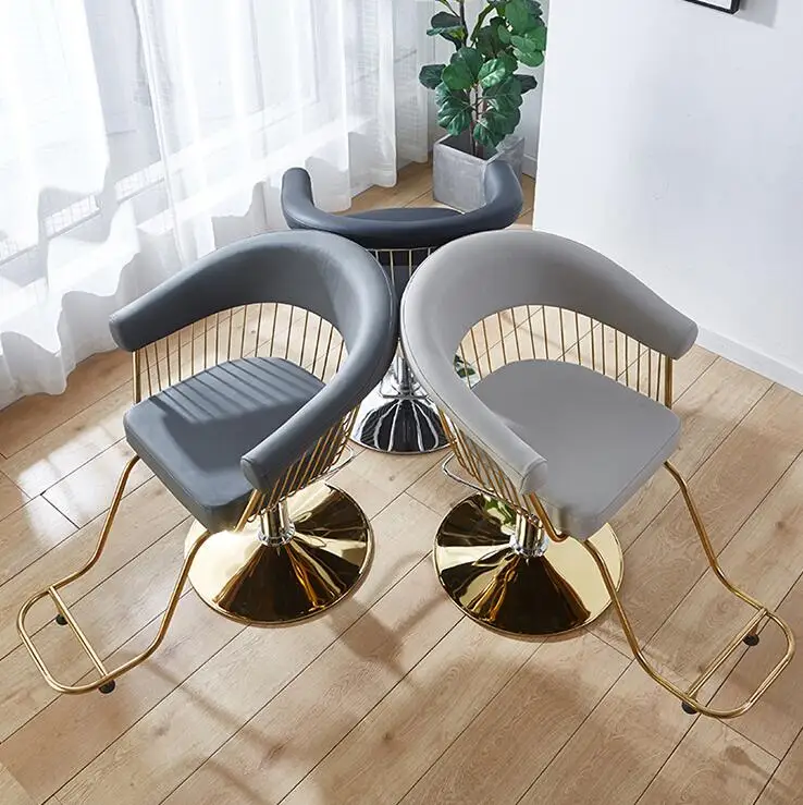 Сетчатый красный парикмахерский стул салон специальное подъемное