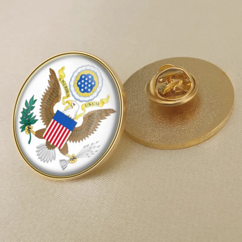 Герб США флаг американская карта герб брошь значки нагрудные знаки|Броши| |