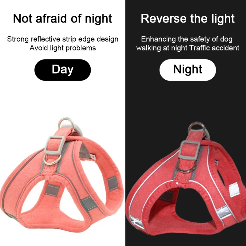 

Pet Dog Chest Strap Harness Reflective Breathable Dog Leash Small Dog Puppy Vest Style Cat Chest Harness Vest For Pet Dogs Cats