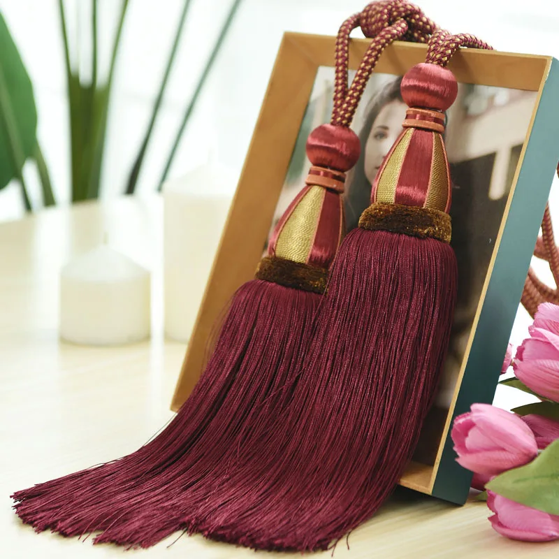 Аксессуары для занавесок с кисточкой серые ремни держатель штор завязки синие