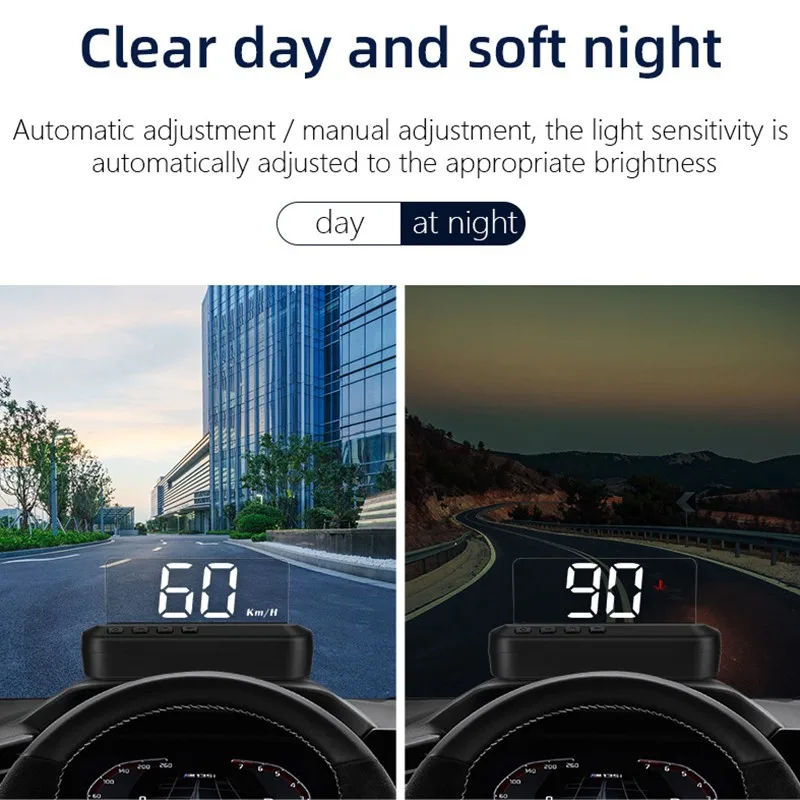 Дисплей на лобовое стекло Hud Obd2 Winshield прибор для измерения скорости и оборотов в