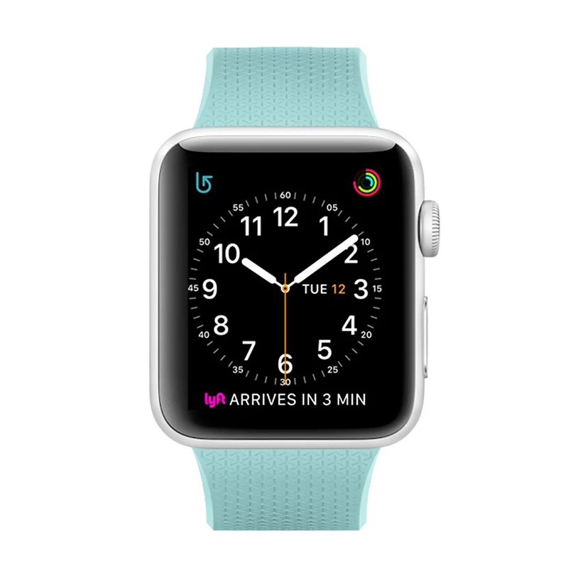 Ремешок спортивный для Apple Watch 42 мм 44 38 40 мягкий силиконовый браслет мужчин и