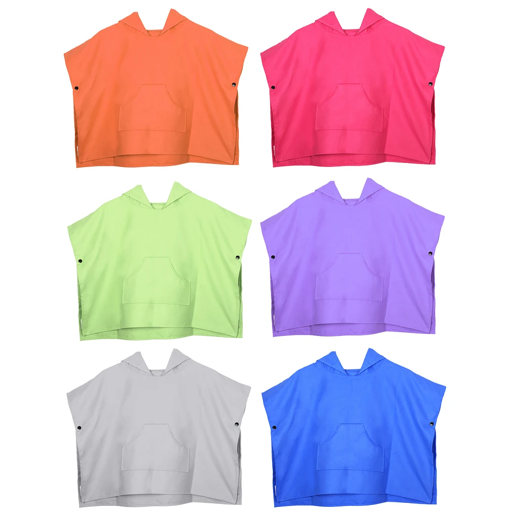

Quick Dry Beach Bath Towel Surf Kayak Changing Robe Hooded Poncho Children