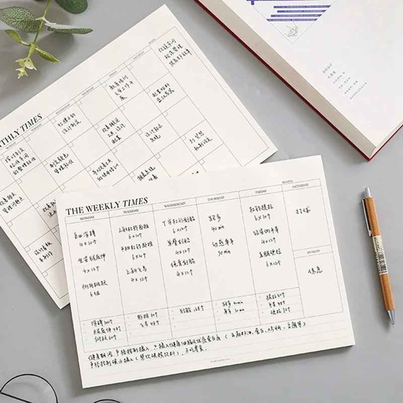 

Planner Notebook Office Supplies School Stationery Tear Monthly Weekly Planner Day Planner Book Stationery