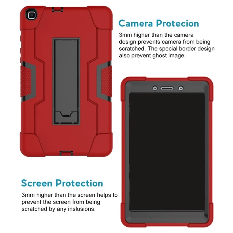 

Tab A 8.0 Case Heavy Duty Rugged Full-Body Hybrid Shockproof Drop Protection Cover with Kickstand for Tab A 8.0 2019 T21B