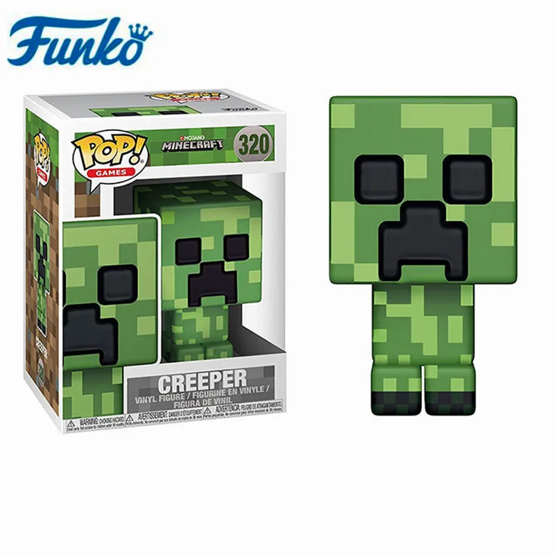 Funko поп Minecraft фигурка Стива в алмазной доспехах Creeper модель Стива коллекционные игрушки 10 см