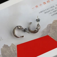retro chineses carp earrings fashion men and women silver plated good luck earrings trend men and women new year gifts