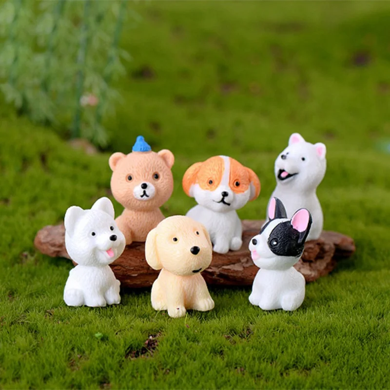 Мини милая собака миниатюрное украшение для торта полимерные поделки орнамент