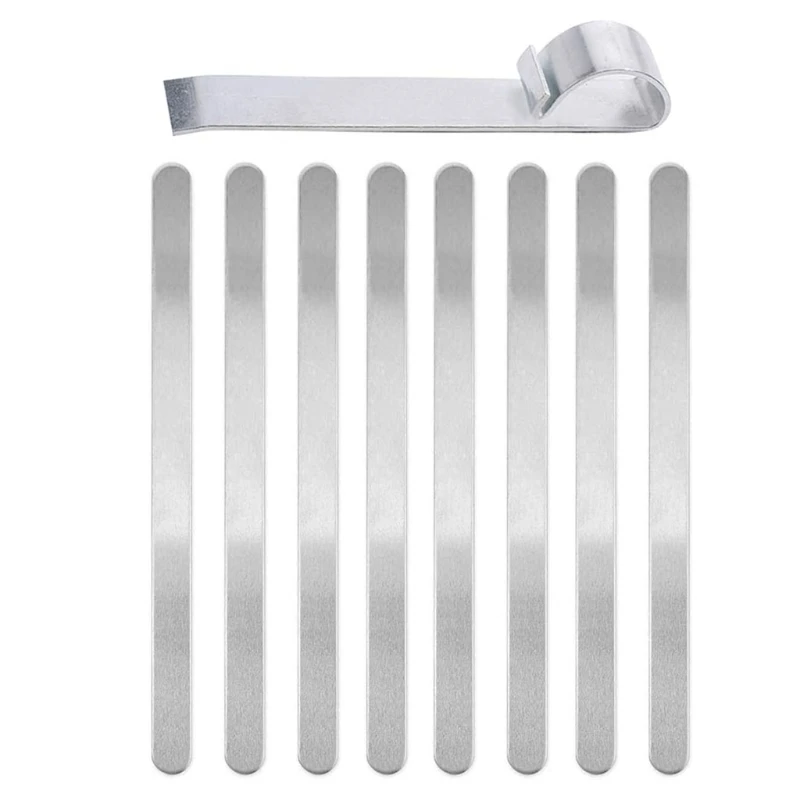 

9Pcs/Set Stainless Steel Bracelet Blanks Bangle Bracelet Bending Bar Kit for Stamping DIY Bracelet Jewelry Making