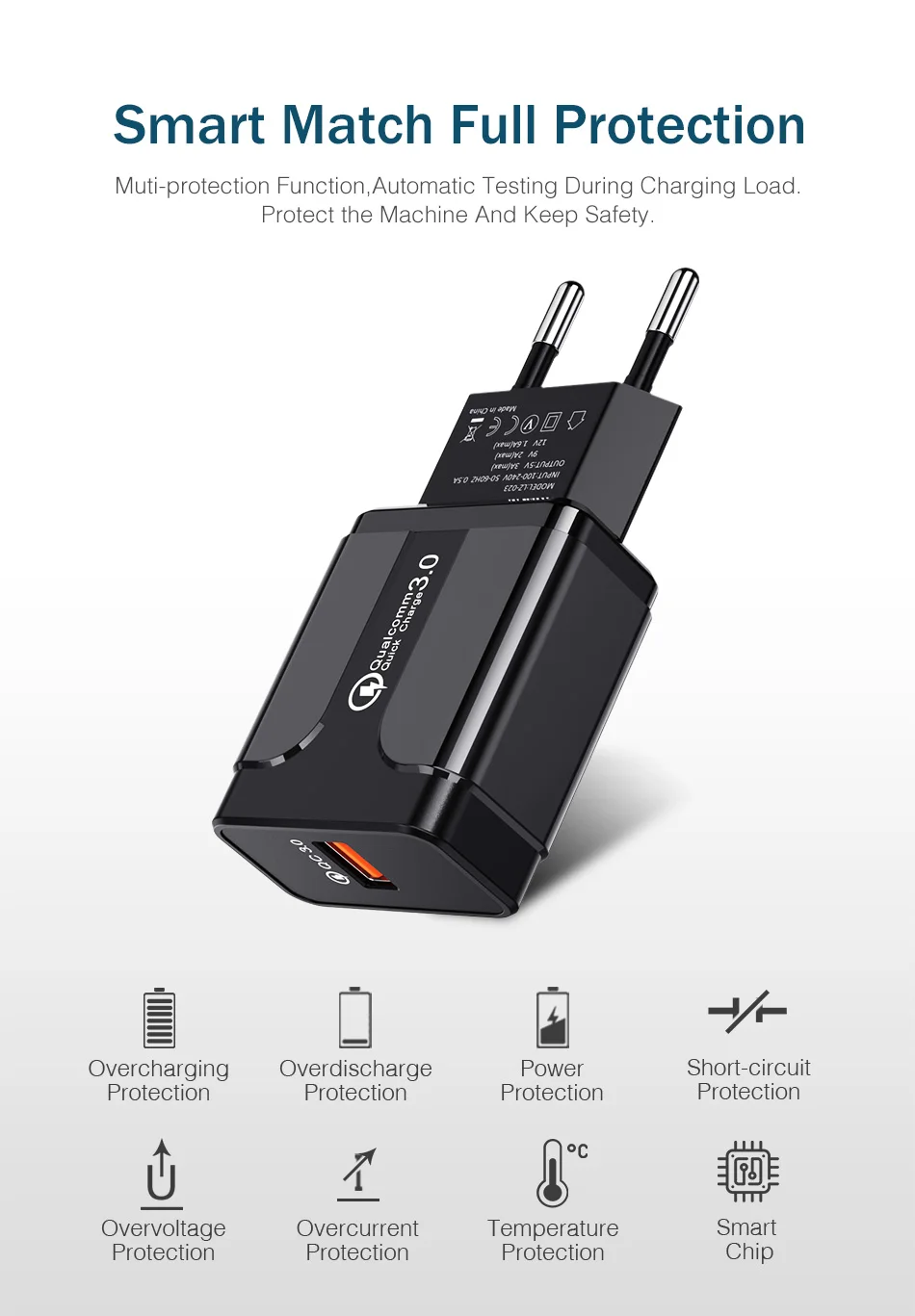 GTWIN Quick Charge 3,0 18 Вт QC 3,0 4,0 быстрое зарядное устройство USB портативное зарядное устройство для мобильного телефона адаптер для iPhone samsung Xiaomi