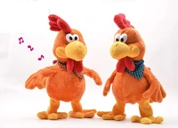 30cm funny electronic crazy cock cute stuffed cock doll dancing and singing toys soft plush toys for children birthday gift