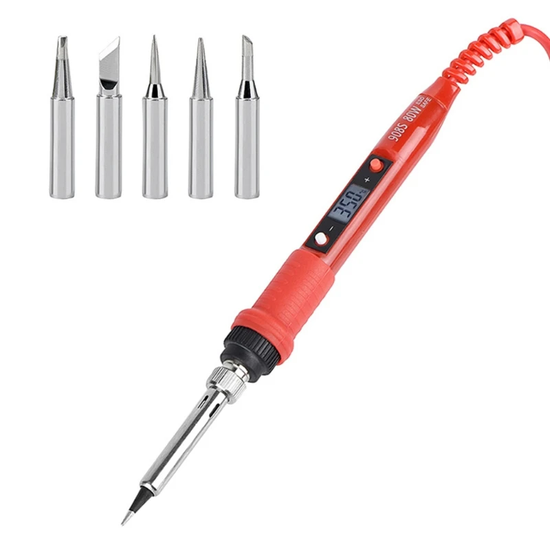 

425D LCD Display Thermostat Soldering Iron Tip Set Wireless Electric Welder Cordless