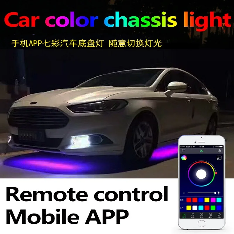 

Car Underglow Light Flexible Strip LED Underbody Lights Remote /APP Control Car Led Neon Light RGB Decorative Atmosphere Lamp