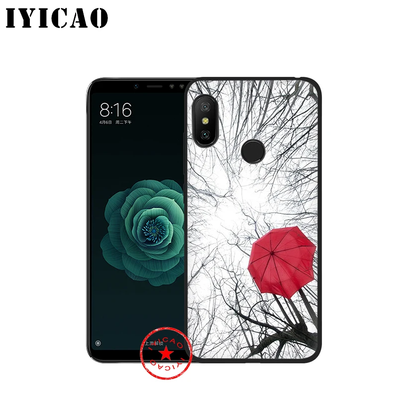 IYICAO красный зонт арт мягкий чехол для Xiaomi mi A3 A2 A1 8 Lite 9 Se макс 3 F1 5X6X6 CC9 CC9e 9T Pro |