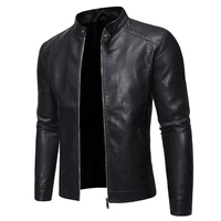2021 spring and autumn mens jacket fashion trend korean slim fit casual mens leather jacket motorcycle jacket